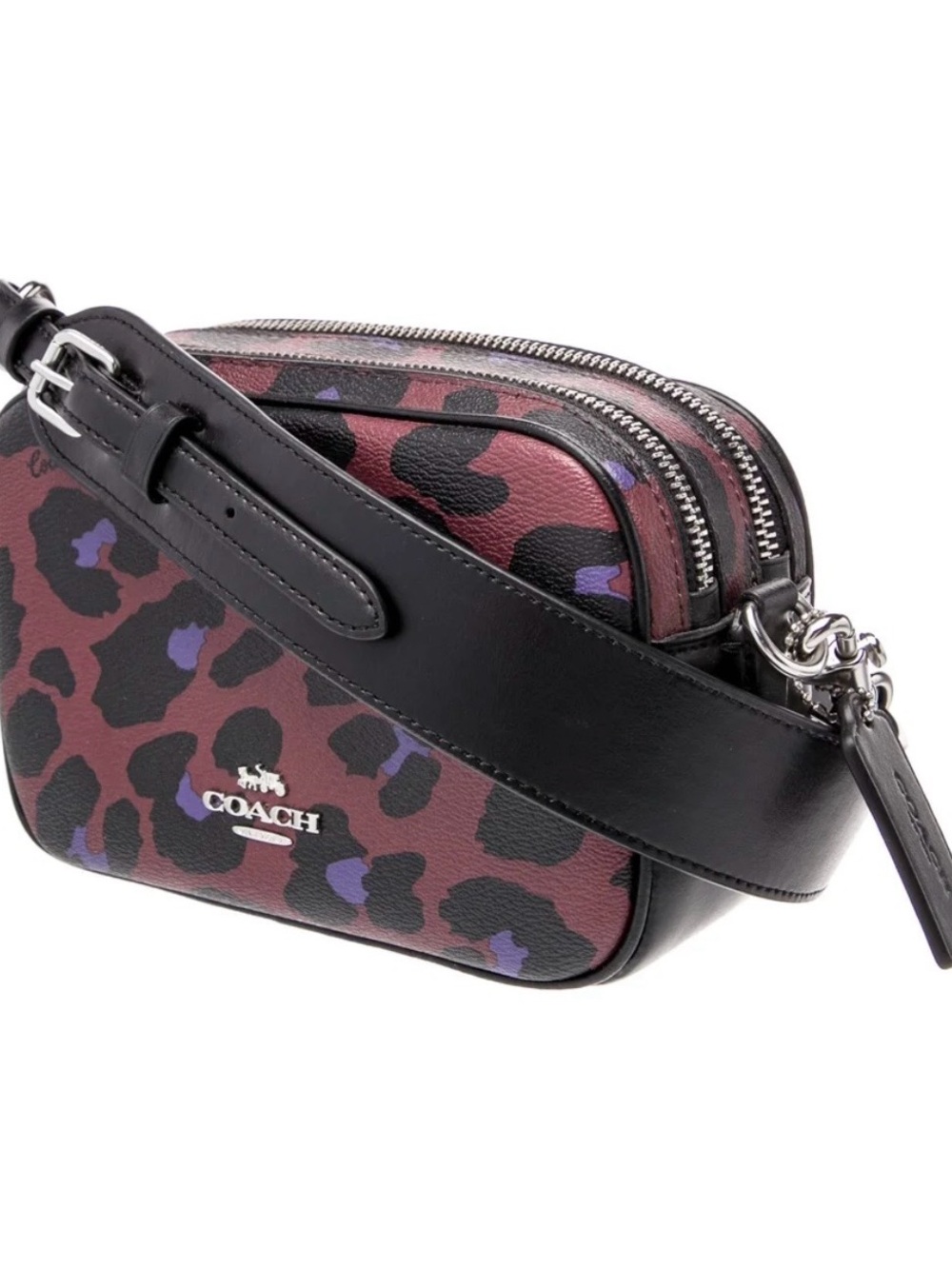 Coach Jes C2012 leopard print 20 crossbody camera style bag with hangtag - Picture 3 of 16